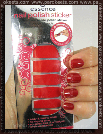red nail polish. Essence – Nail Polish Sticker