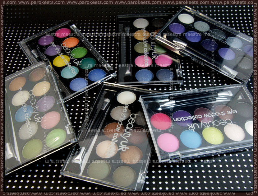 Beauty UK eye shadow collection (eyeshadow palettes)