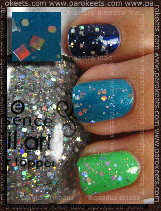 Show Your Feet: Deep Blue Sea, Caribbean Sea; Colour & Go: Check Me Out + Nail Art Glitter Topper - Shiny Star