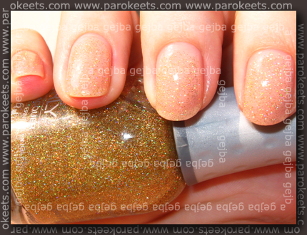 Essence Cotton Candy + Orly Prisma Gloss Gold