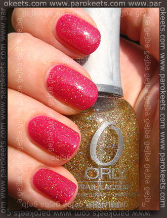 Essence Verry Berry + Orly Prisma Gloss Gold 