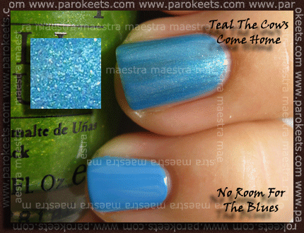 OPI - No Room For The Blues vs. Teal The Cows Come Home