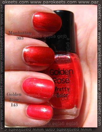 Golden Rose 143 and Manhattan 303