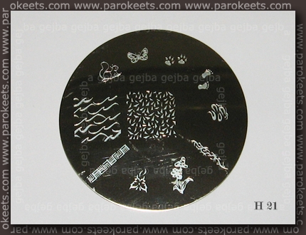 Chez-Delaney Stamping Nail Art Image plate H21