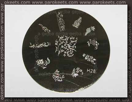 CChez-Delaney Stamping Nail Art Image plate H28