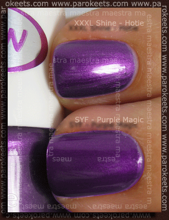 Multi Dimension XXXL Shine – Hotie; Show Your Feet – Purple Magic 