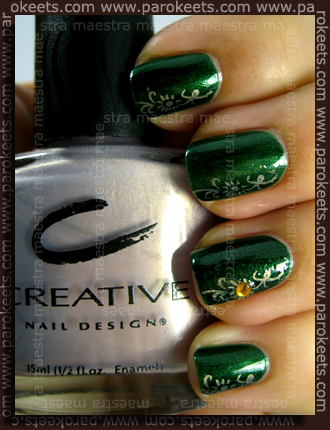 Calvin Klein - Emerald Green + Chez-Delaney P30 with CND - Eskimo Kiss