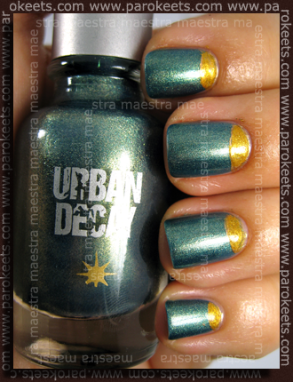 Urban Decay - Cult + Avon - Mirror Shine - Gold Foil + Vollare - Nail Artistic - 123