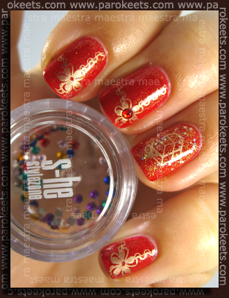 Avon - Ruby Slippers, Golden Dream, CND - VIP Status + Konad IP m61 in m14 z Avon - Gold Foil