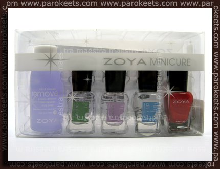 Zoya - Minicure: Color-Lock System From L to R: Remove+, Anchor, Armor, Hurry Up, Shiloh