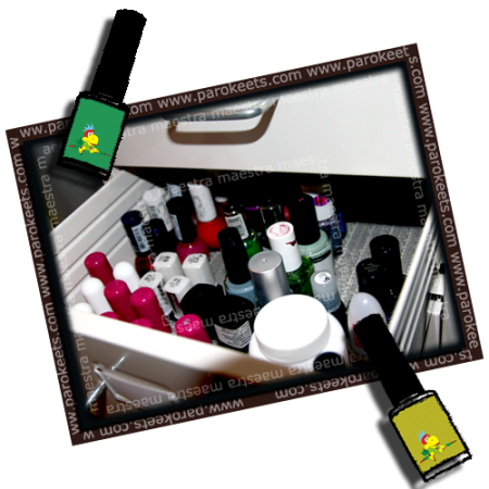 Storing nail polishes