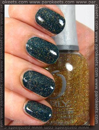 Attitude Peacock Feather + Orly Prisma Gloss Gold
