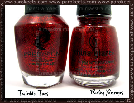 Precision - Twinkle Toes, China Glaze - Ruby Pumps