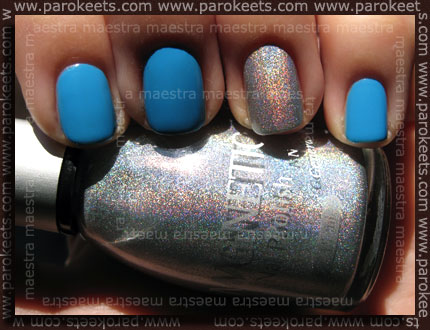 Swatch: Magnetic: Blue Curacao, Shimmering Silver