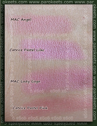 Catrice, MAC lipstick swatch
