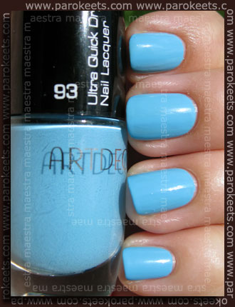 Swatch: Artdeco - Ultra Quick Dry Nail Lacquer - 93 blue lagoon