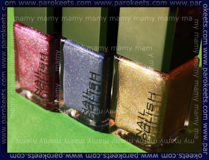 H&M holo nail polishes, bottles