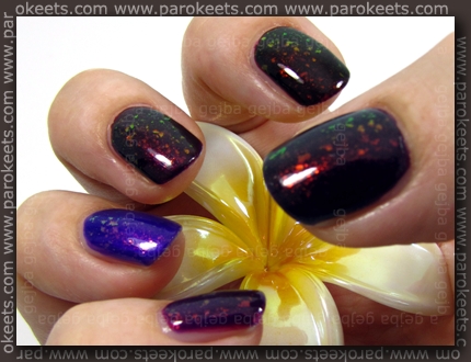 Rival De Loop - Purple Rain; H&M - 432; No 7 - Damson Dream; Flormar 323; Essence - Thelma; layered with Glam Nails - Larissa Rival De Loop - Purple Rain; H&M - 432; No 7 - Damson Dream; Flormar 323; Essence - Thelma; layered with Glam Nails - Larissa