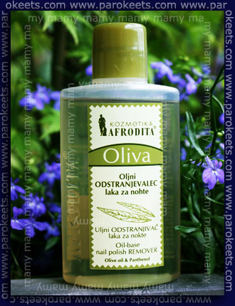 Afrodita Oliva, Oil Base Nail Polish Remover, bottle