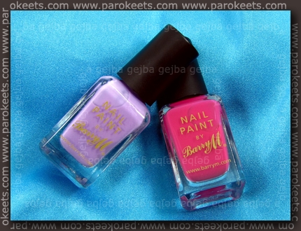 Barry M: Shocking Pink, Pale Purple swatch