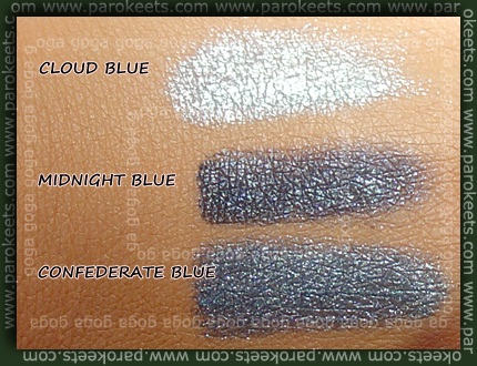 Sweetscents: Cloud Blue Midnight Blue Confederate Blue swatch SS Cloud Blue Midnight Blue Confederate Blue swatch