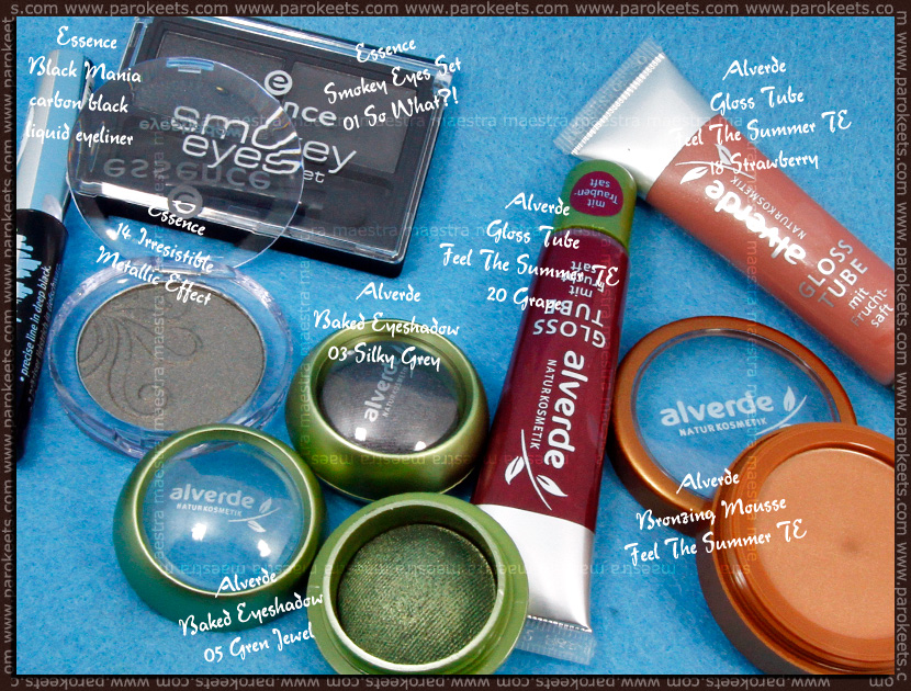Alverde Feel The Summer TE and Baked Eyeshadows and Essence - Haul
