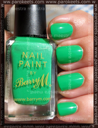 Swatch: Barry M - Spring Green (2 coats)