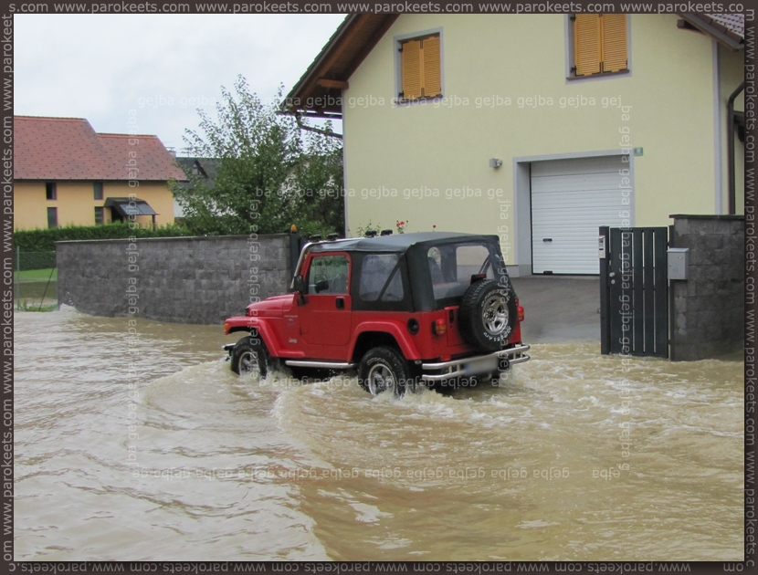 Flood in Ljubljana - still driving