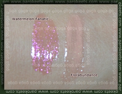 L'oreal Watermelon Maniac lipgloss, MAC Florabundance lipglass