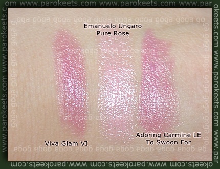 MAC: Viva Glam VI, Emanuelo Ungaro Pure Rose, To Swoon For