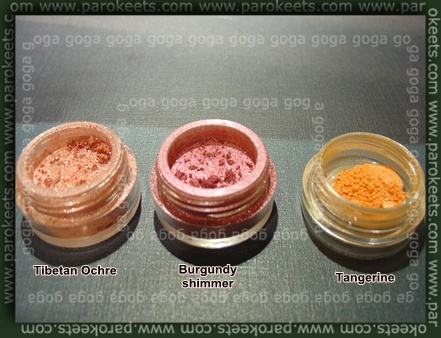 Sweetscent Tibetan Ochre, Burgundy Shimmer, Tangerine