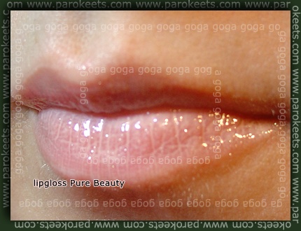 Essence Pure Beauty lip gloss swatch