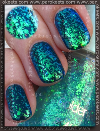 Essence Trendsetter + Golden Rose Scale Effect 06 swatch by Parokeets