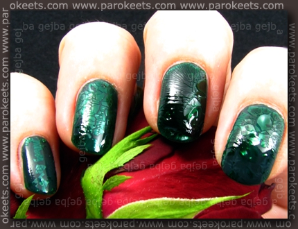 Sephora Prom Nigh + Krackpolish Hunter Green swatch