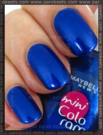 Maybelline Mini Colorama - Electric Blue swatch by Parokeets