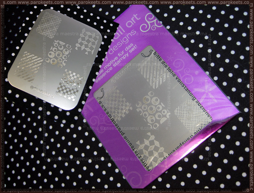 Essence stamping plate