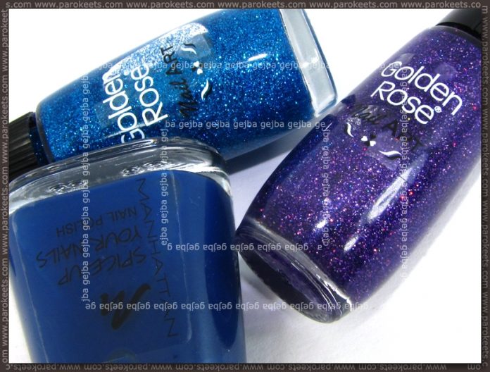 Manhattan 77T + Golden Rose Nail Art polish: 111, 110 bottles