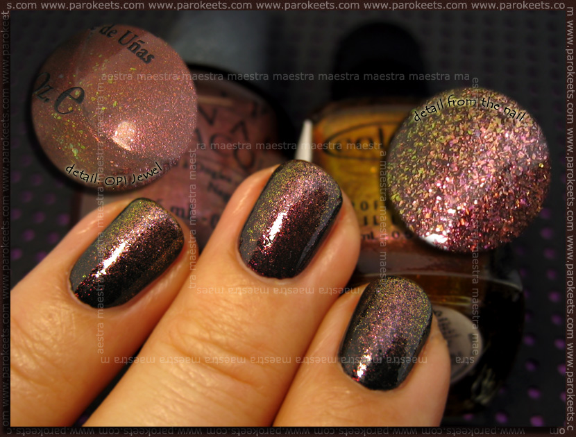 OPI Burlesque - Tease-y Does It + DS - Jewel + Color Club - Wild and Willing NOTD: OPI Burlesque - Tease-y Does It + DS - Jewel + Color Club - Wild and Willing