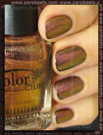 Color Club: Wild and Willing layered over With Abandon Swatch: Color Club: Wild and Willing layered over With Abandon