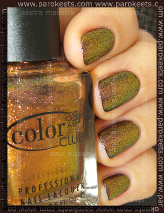 Swatch: Color Club: Wild and Willing layered over With Abandon