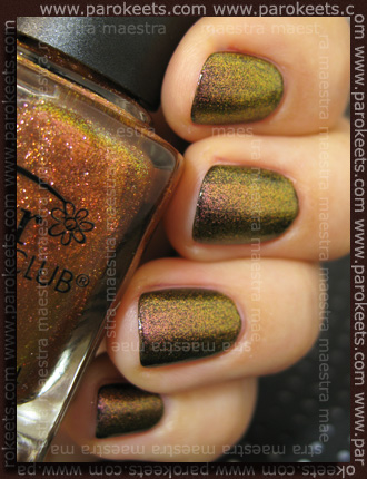 Color Club: Wild and Willing layered over With Abandon Swatch: Color Club: Wild and Willing layered over With Abandon