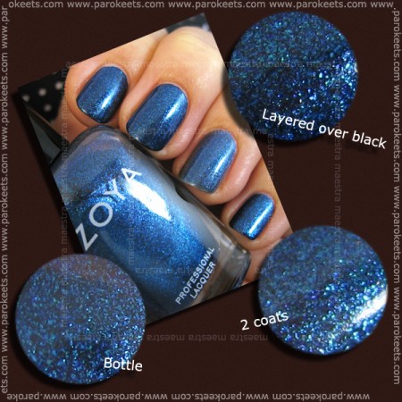 Zoya - Kotori (layered over black) Swatch: Zoya - Kotori (layered over black)