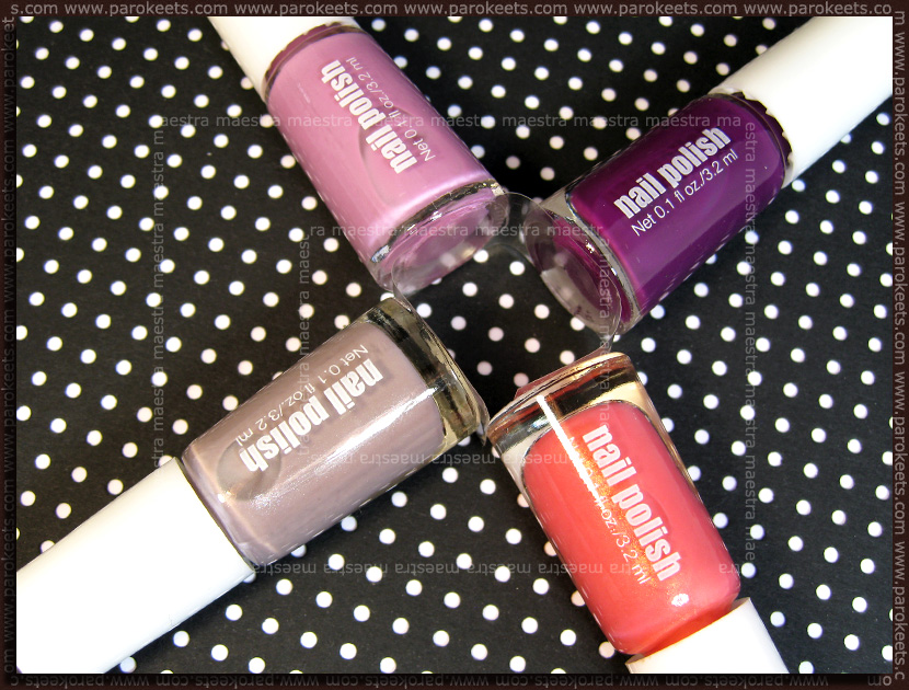 H&M - Spring Nails 2011: Coral/Purple set by Parokeets