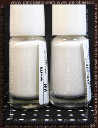 H&M - Spring Nails 2011: White vs. Pure White by Parokeets