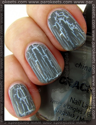 China Glaze: Crackle Glaze - Cracked Concrete over p2 - Being In Heaven China Glaze: Crackle Glaze - Cracked Concrete over p2 - Being In Heaven by Parokeets
