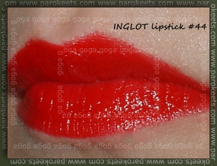 Inglot Lipstick 44 swatch