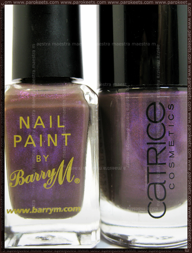 Comparison: Barry M - Dusky Mauve vs. Catrice - From Dusk To Dawn