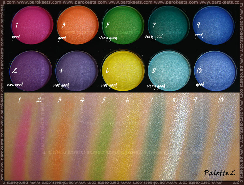 Swatch: Beauty UK eye shadow collection: No. 2 Soho Bright eyeshadow palette