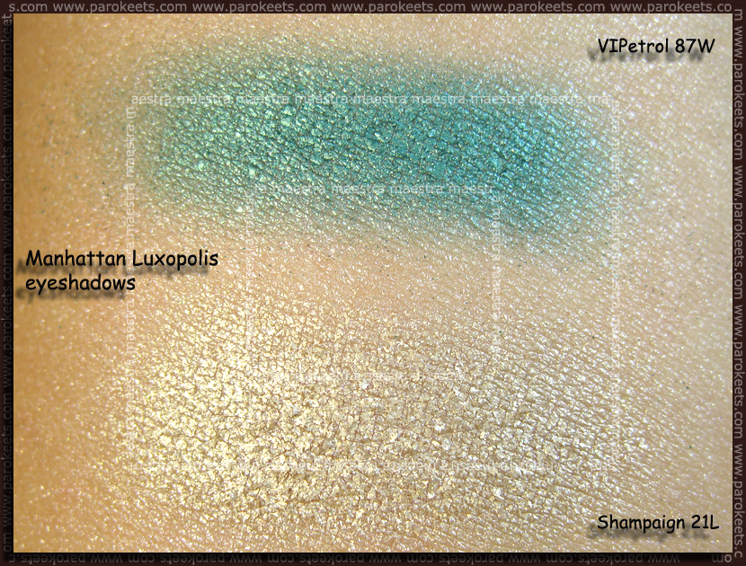 Manhattan Luxopolis LE: VIPetrol 87W, Shampaign 21L Swatch: Manhattan Luxopolis LE: VIPetrol 87W, Shampaign 21L
