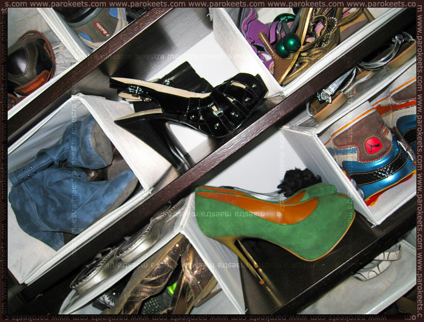 Maestra's shoe closet